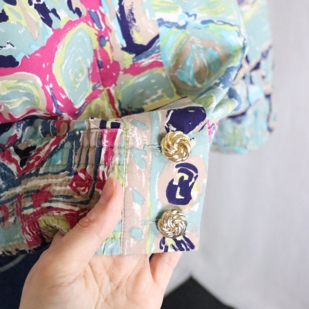 VINTAGE Made in Germany Abstract Jacket Blouse - Picture 10 of 16